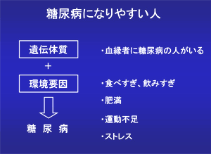 図：糖尿病になりやすい人